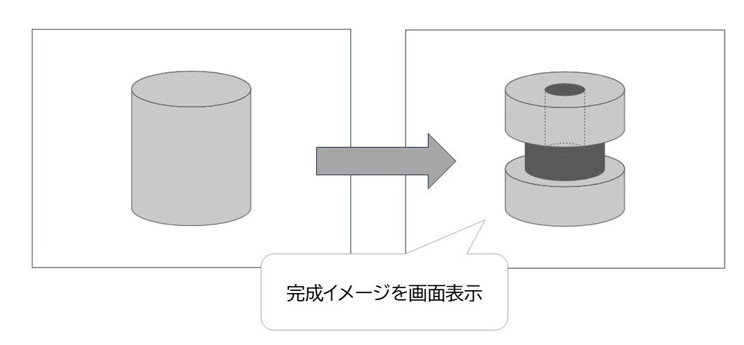 完成イメージを画面表示